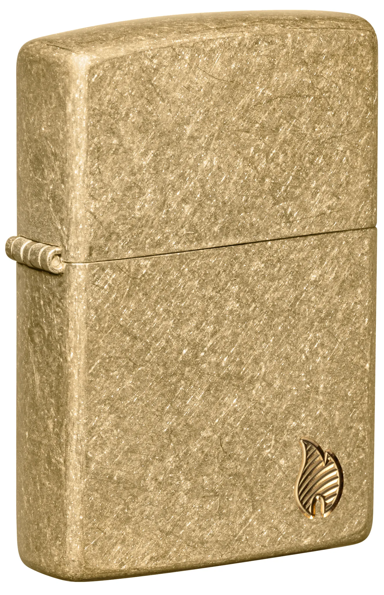 Zippo Armor® Tumbled Brass Flame Design